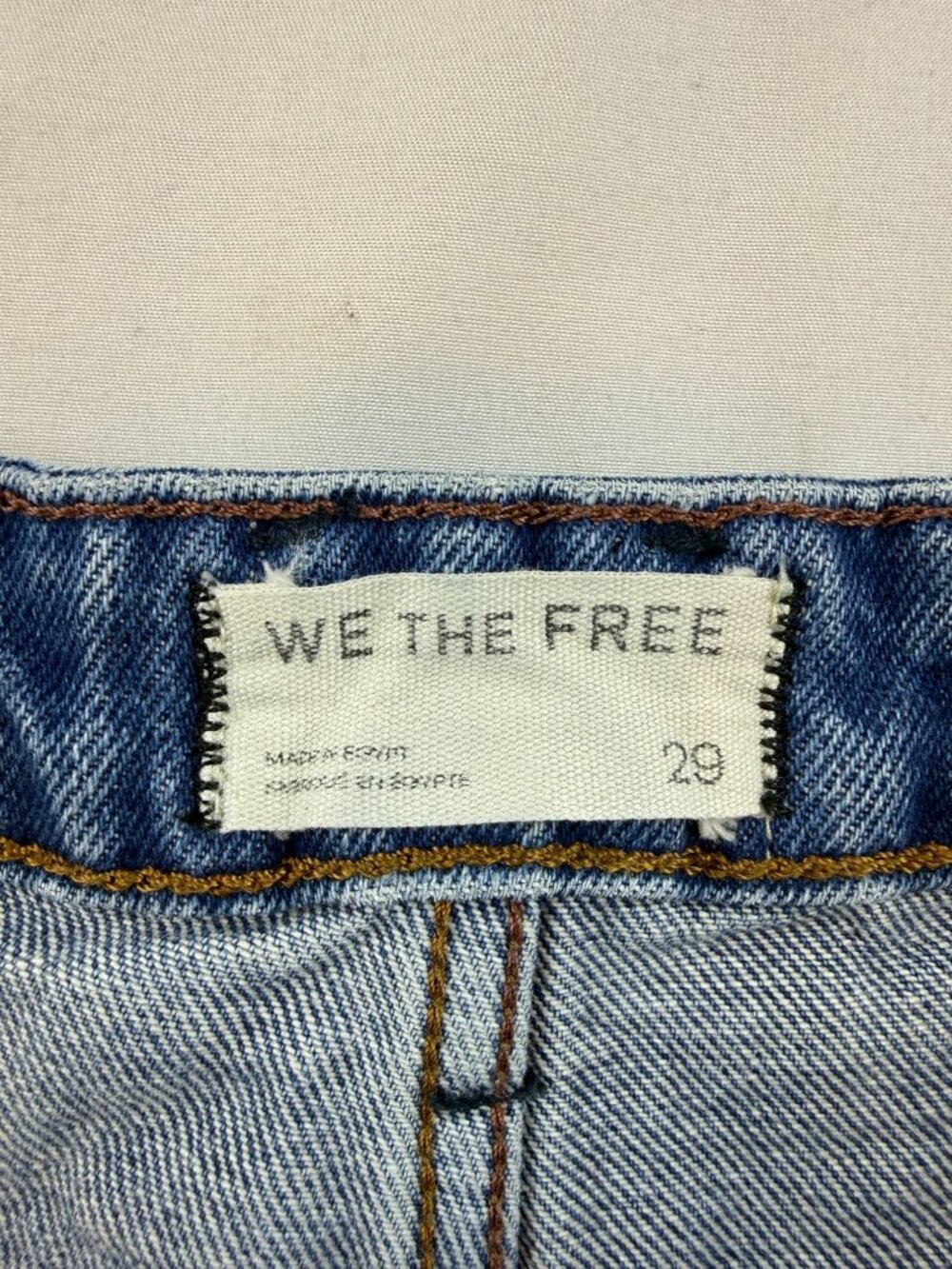 WE THE FREE Wide Leg Crop Jeans Sz 29 Baggy Button Fly Boho - Picture 3 of 10